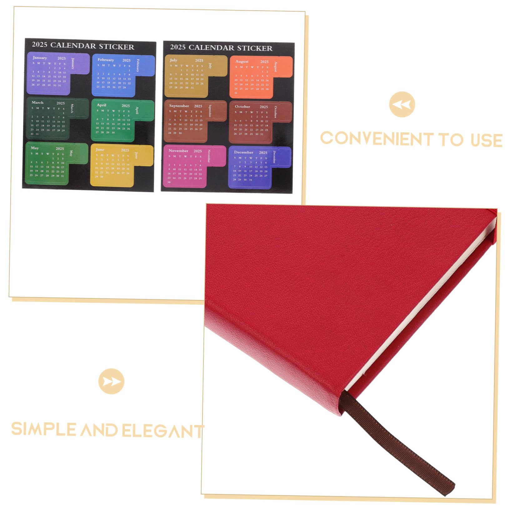 Grazioso taccuino, taccuino personalizzato, agenda 2025 Il taccuino Libri for bambini Taccuino Agenda Libro Agenda scolastica Agenda Agenda Libro(Red)
