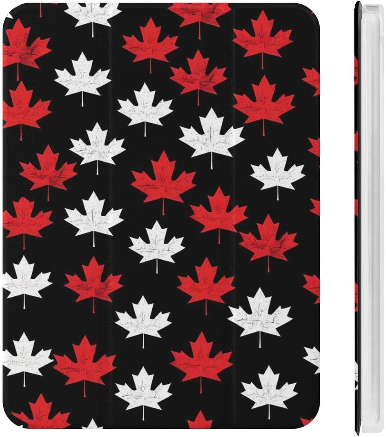 Canada Flag Maple Cute Case Compatible for Mini4/5（7.9in） Trifold Tablet Protective Cover with Pencil Holder