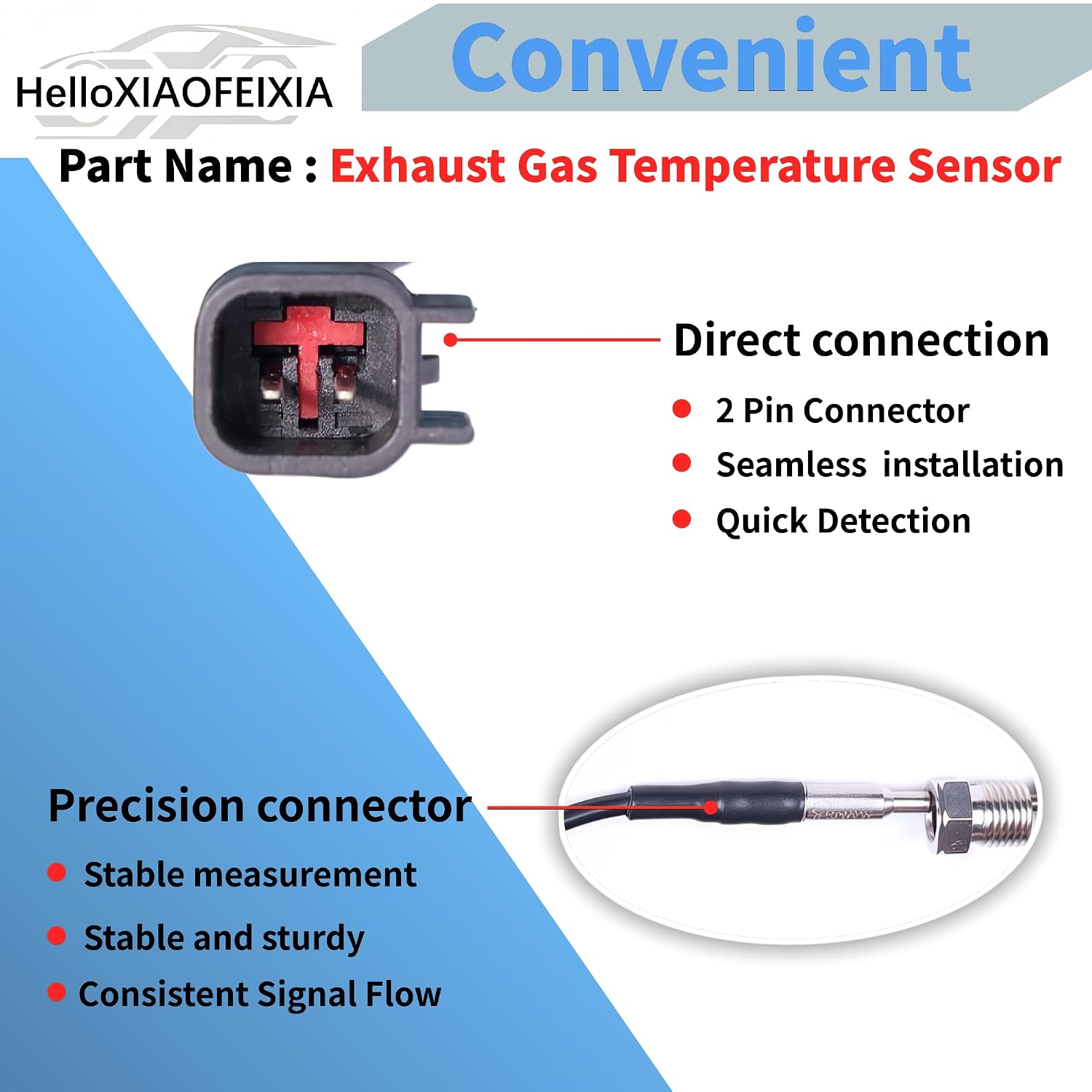 AC3Z5J213C EGT Exhaust Gas Temperature Sensor for Ford F250 F350 Transit