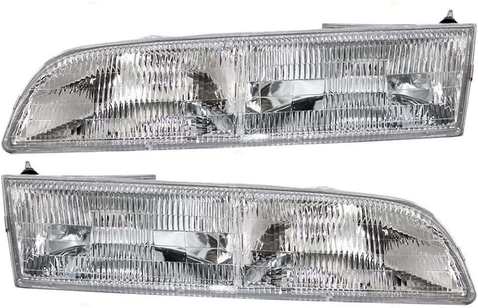 Damon Escaper 2000-2002 RV Motorhome Pair (Left & Right) Replacement Front Headlights with Bulbs