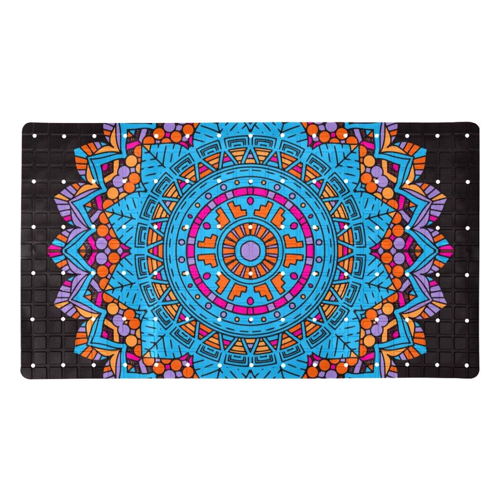 Tapis de bain antidérapant avec ventouses et drainage efficace en PVC 40x70cm