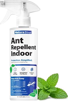 Ant Repellent Spray for Indoor Use 16oz | Keeps Ants Away, Pet & Family Friendly, Plant-Based Active Ingredients, For Kitchens & Baseboards, Indoor Use