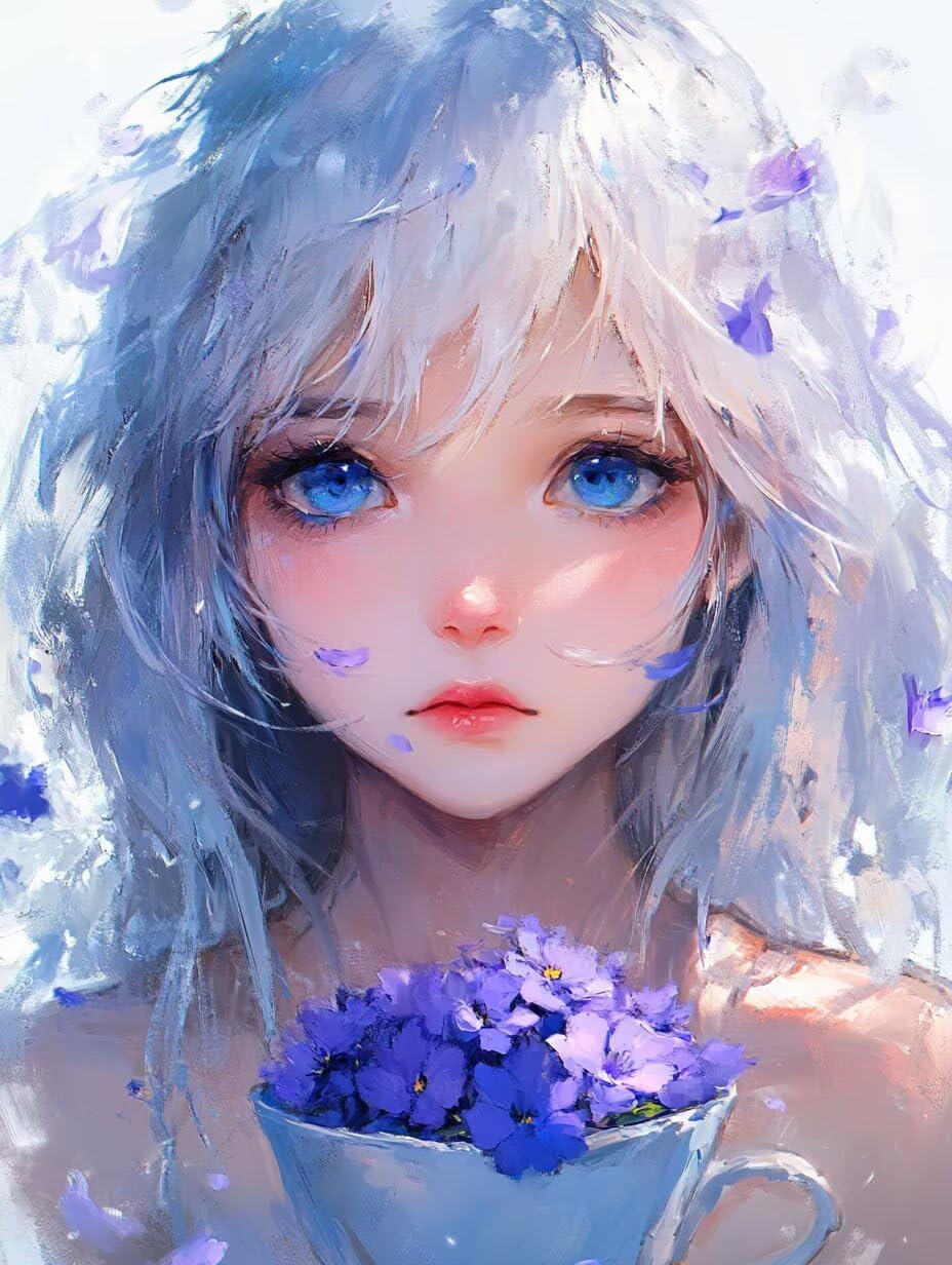 Anime Diamond Painting Adults, Cross Stitch Diamond Painting Girl Kit Embroidery Embroiders, Diamond Painting Kit for Adults For Wall Decoration and Gifts 100x150cm m-37
