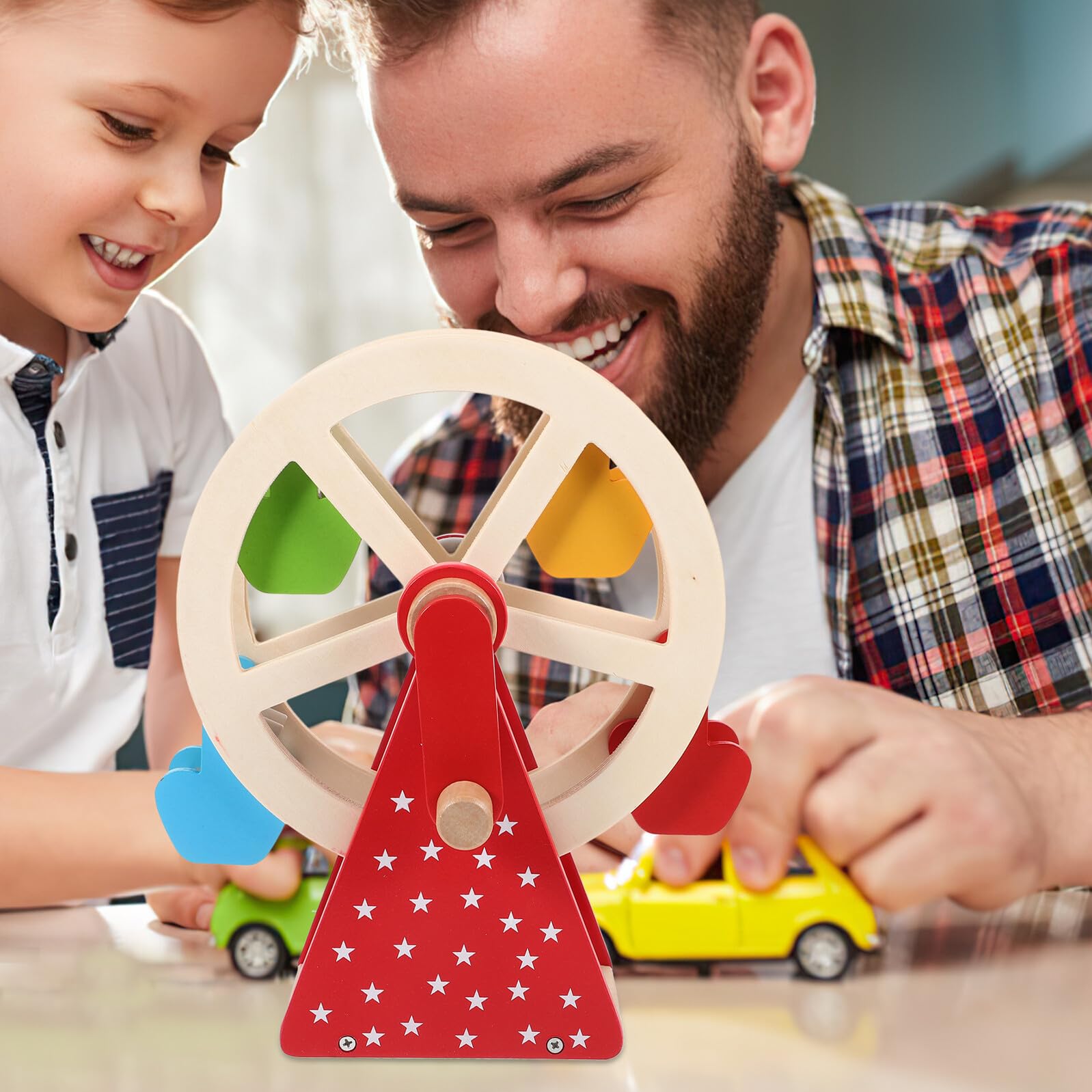 Giocattolo in Legno Rotante per Bambini, Gioco Educativo Interattivo | Design Cartone Animato Carino, Stile Delicato e Curioso, per Ragazzi e Ragazze, Gioco Genitore-Figlio