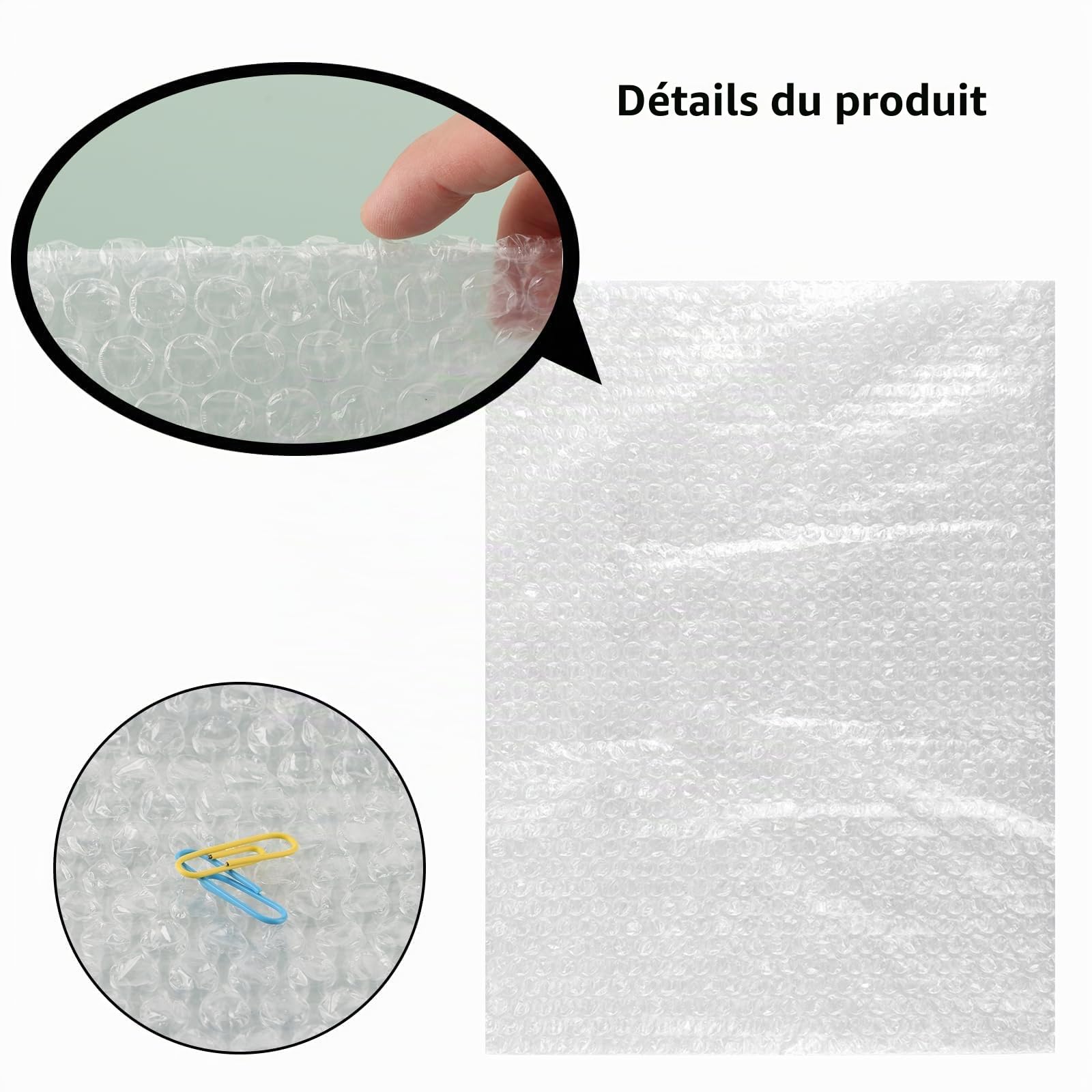 YAYODS Papier Bulle 50 Pièces 30 x 40 cm, Pochettes à Bulles PE Double Couche Antichoc, Sacs de Protection Rembourrés pour Colis, Vaisselle, Livres, Cadres et Déménagement