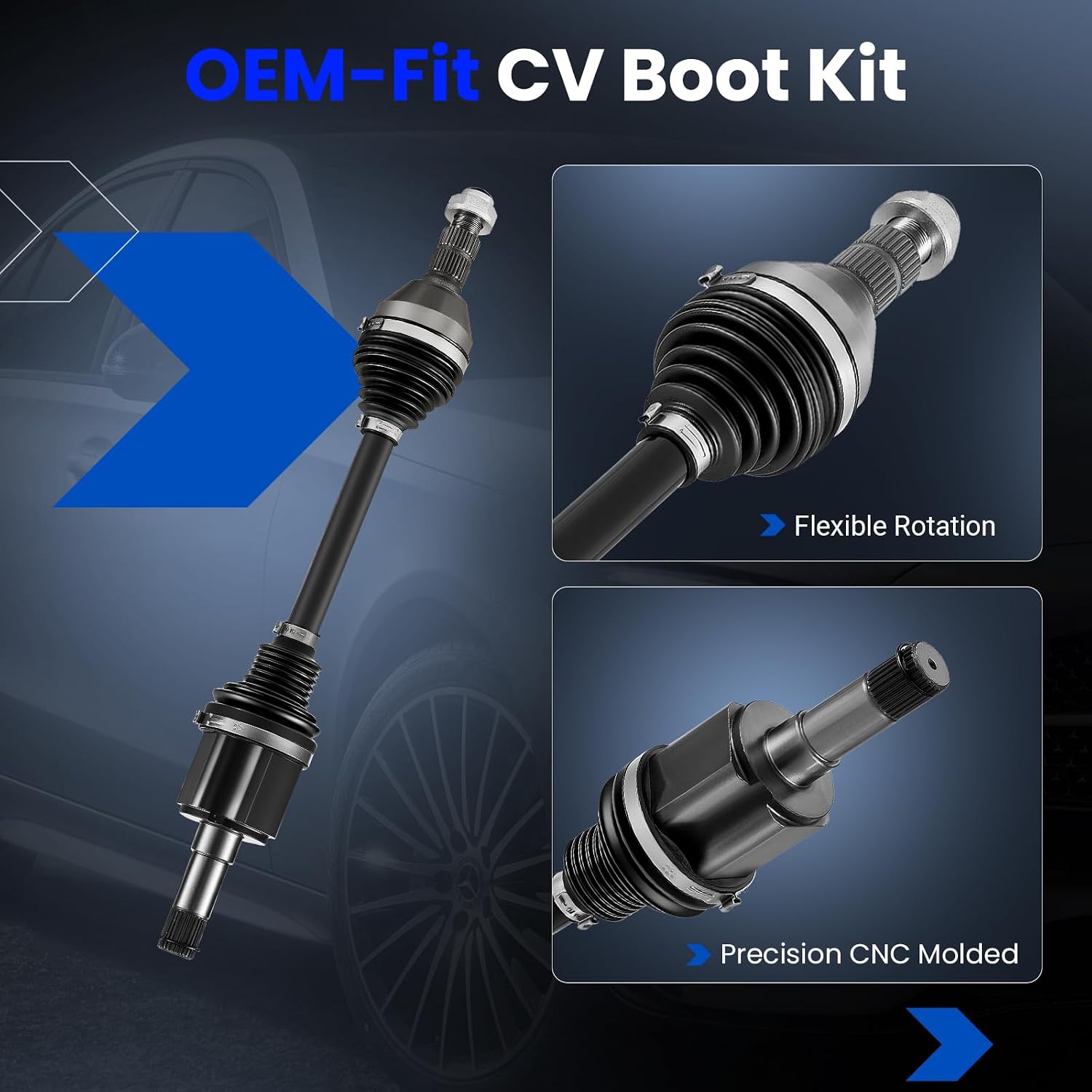 CV Axle Joint Kit Compatible with Buick LaCrosse 10-16, Regal 11-17, Compatible with Chevy Impala 14-20, Malibu 13-15, for NCV10049, 661513, 13228208 Replacement for XTS 13-19 Front Driver Side