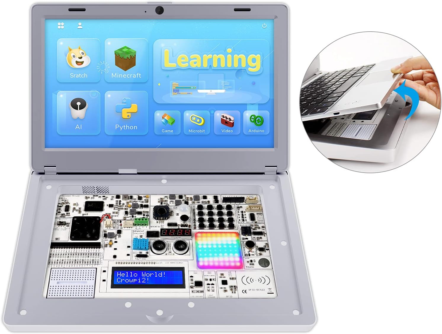 Amazon.com: CrowPi2 Coding Kits for Raspberry Pi 4, Fits Raspberry Pi ...