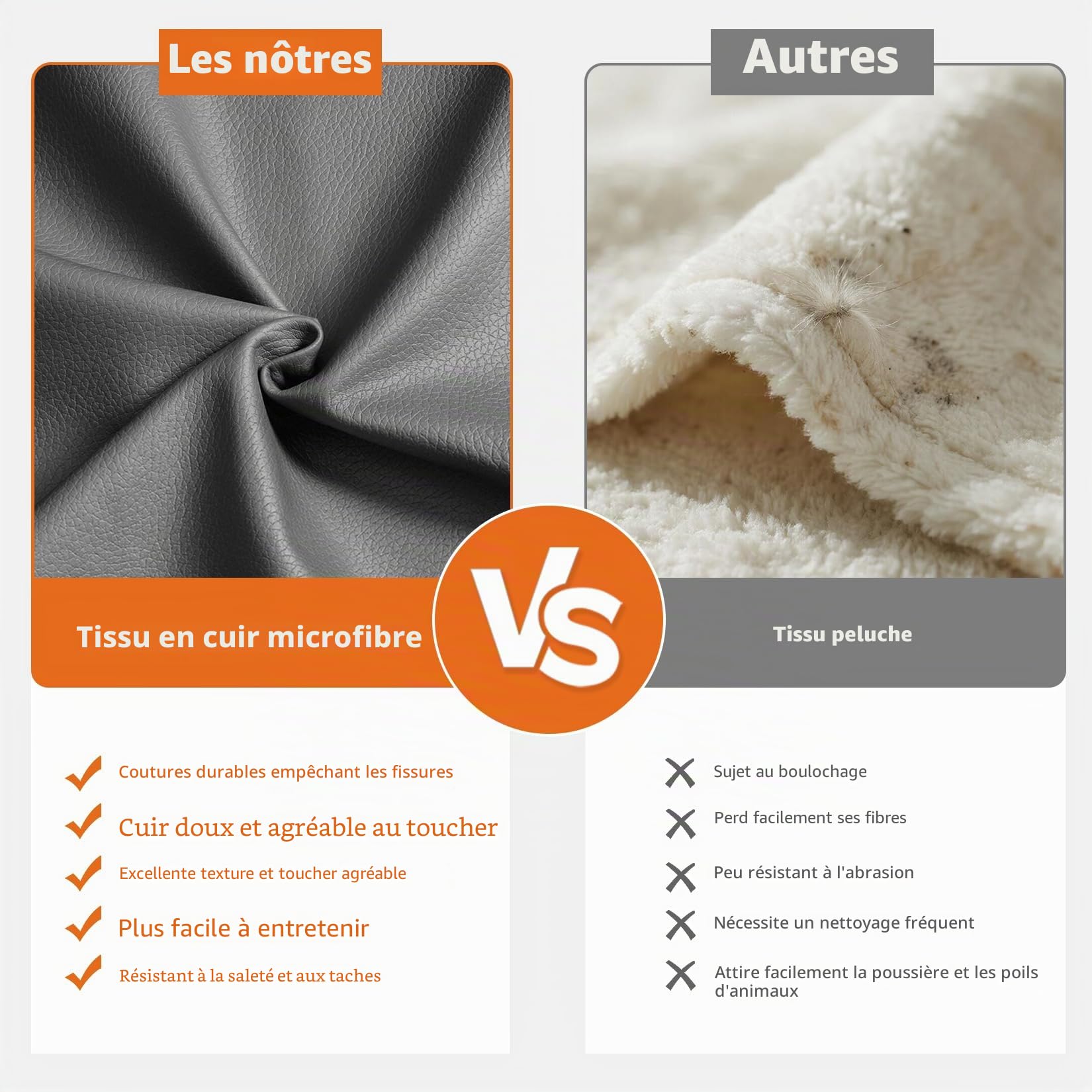 Panier Chien Orthopédique Grande Taille: 117x90x18cm Coussin pour Chien XL Déhoussable et Lavable, Lit Confortable, Tissu en Cuir Microfibre et Silicone, Gris