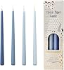 Blue Candles, 4 Pack, Ombre Taper Candles Long Burning, Smokeless Unscented Pillar Candles, Long Lasting Dinner Candles, Clean Material, Fits Most Candle Holders for Restaurant Home Christmas