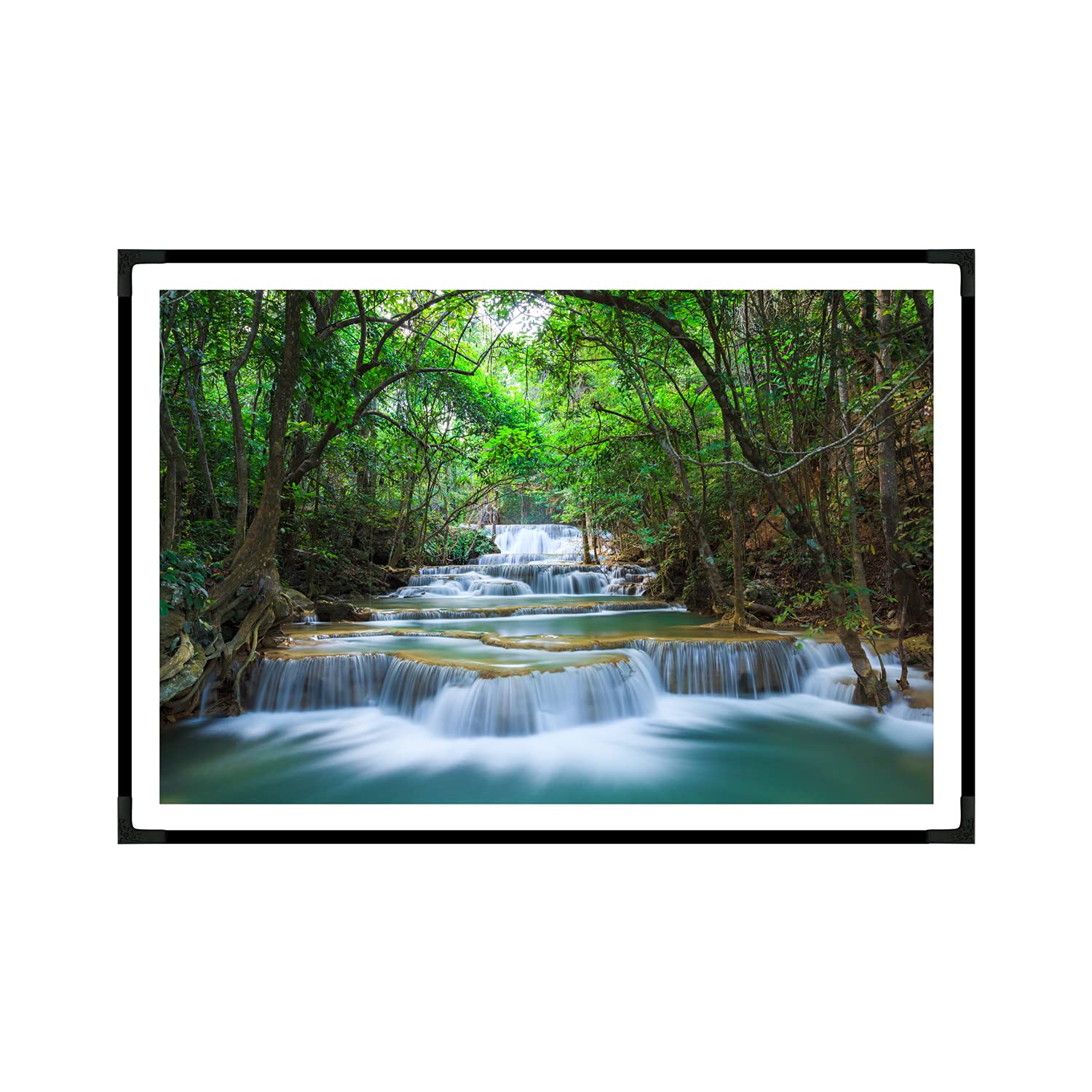 TREEMAISON Vastu Waterfall Scenery With Frame |Size-12Inch × 18Inch | Living Room, Bedroom | Home Decoration | Best Gifting Option |Vastu Remedy & Dosh Correction |Pack of 1