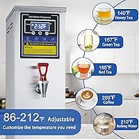 Vista 4 de Hot Water Dispenser Commercial Water Boiler Electric Warmer Hot Water Machine Stainless Steel 30L(8GAL)/Hour Step-heating Temperature Control