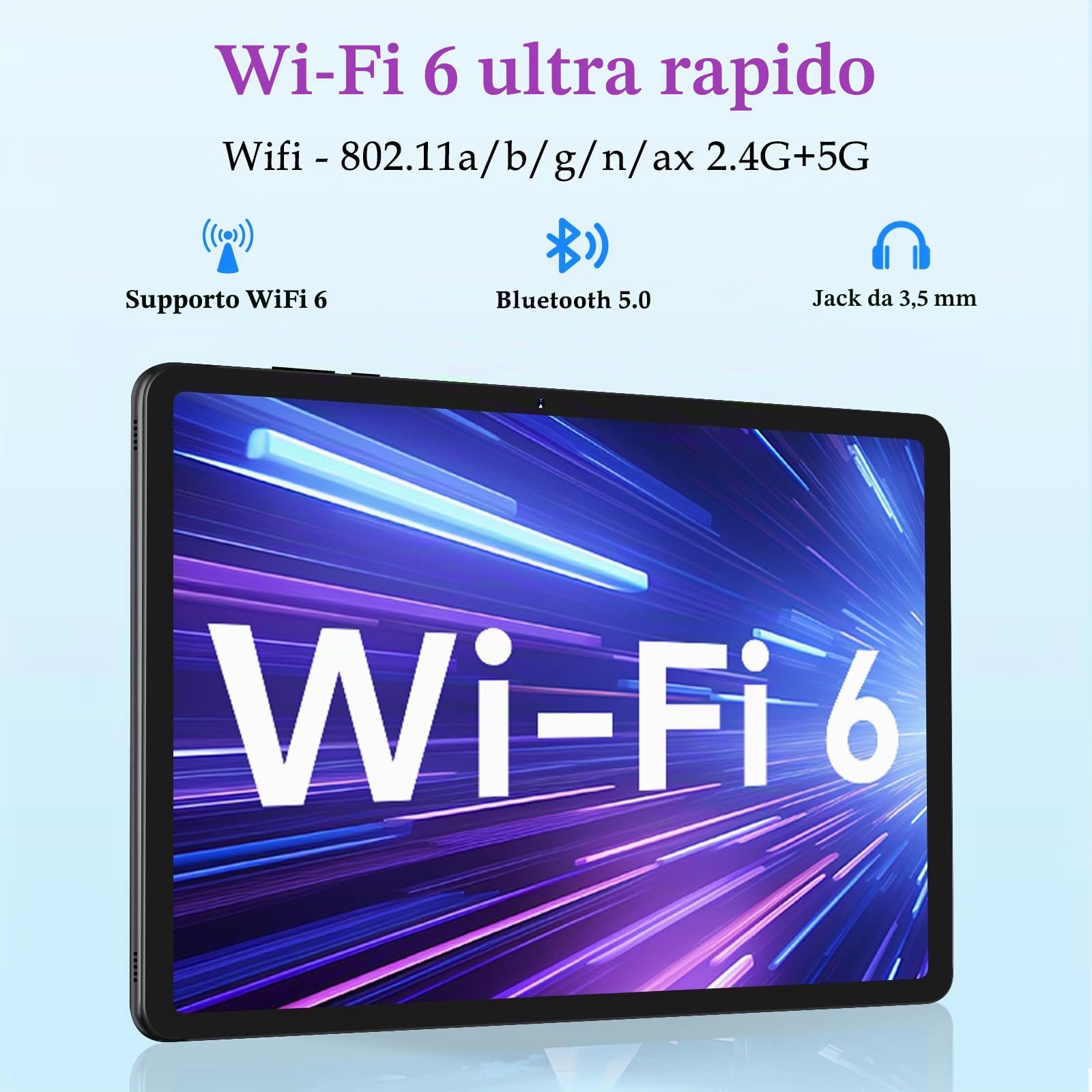ZIOVO Tablet 10 Pollici Android 14 Tablet Bambini, 20GB RAM+128GB ROM(TF 1TB),WiFi6 Tablet in Offerta, Widevine L1/Octa-Core/BT 5.0/8+5 MP/6000mAh/Tablet per Bambini,Tablet con EVA Caso - Verde