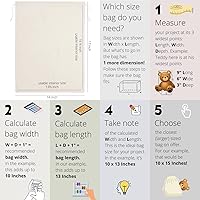 Vista 2 de 100 Percent Cotton Muslin Shoe Bags 6-Pack For Storage Pantry Gifts - Unbleached (14 x 17, Beige)