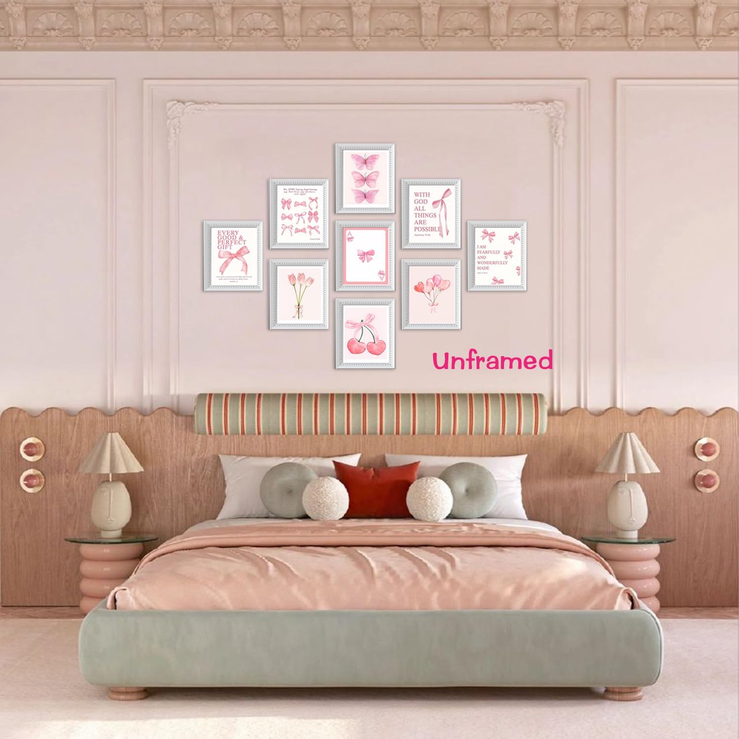 XIANGRUI Bible Verse Wall Art Set of 9, 8x10In Christian Wall Decor image 2