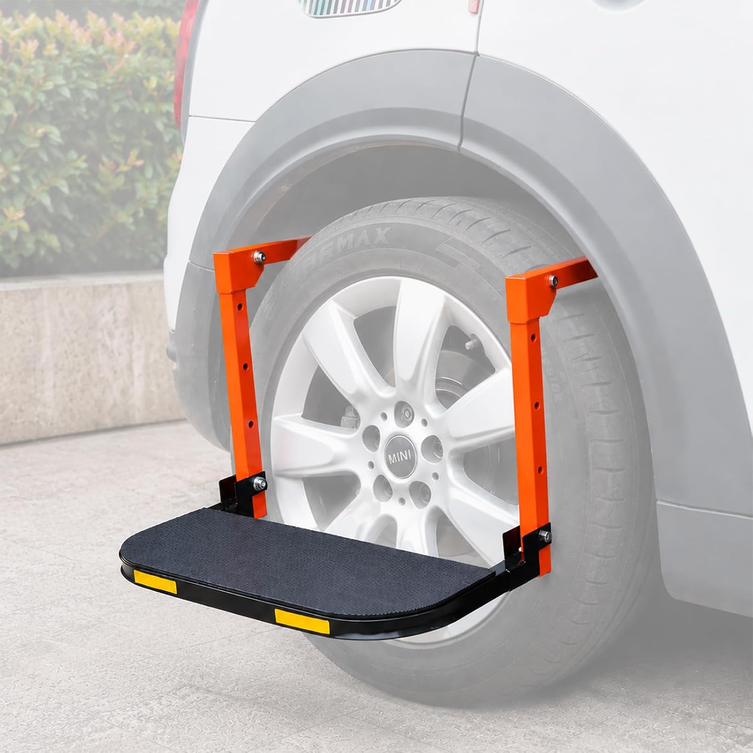 Foldable Tire Wheel Step, Height Adjustable Heavy Duty Truck Steps, Universal Fit 10''-14'' Tires, 330 Lbs Capacity for Trucks, SUVs, RVs