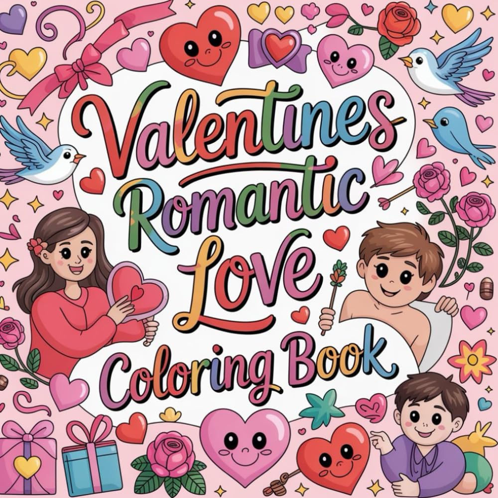 Valentines Romantic Love Coloring book: cute coloring book for kids, coloring book for adults, kawaii coloring book, Coloring Book for Adults and ... sayings, sweet messages, positive words