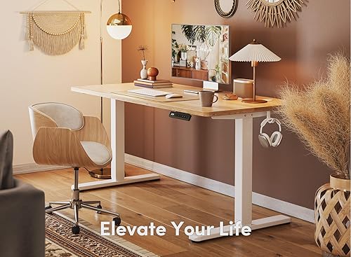 Miniatura 223 de FEZIBO - Escritorio eléctrico ajustable para trabajar sentado o de pie, 40 x 24 pulgadas, para oficina en casa, escritorio ergonómico para Negro