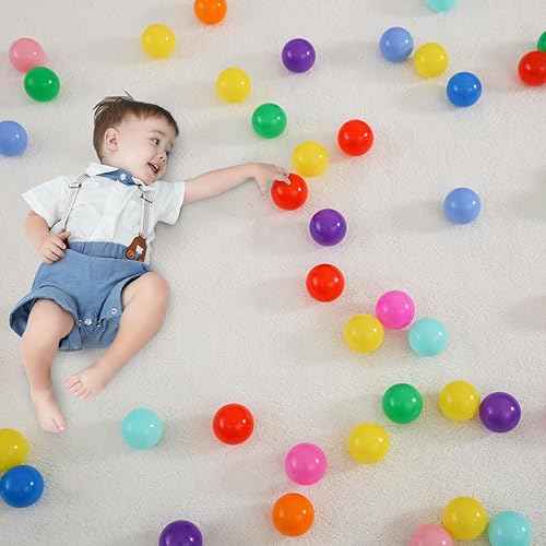 Miniatura 9 de STARBOLO Ball Pit Balls for Toddlers, Girls, Boys Ball Pit, BPA Free Crush Proof Plastic Toy Balls, Children's Pool Water Toys, Macaron Ocean Balls