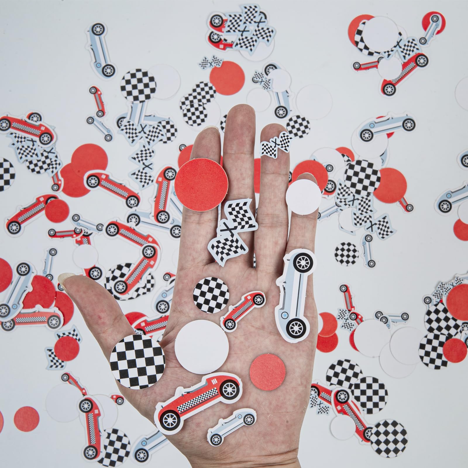200Pcs Race Car Confetti Decorations,Race Car Confetti Birthday Party Decorations, Table Decor Supplies,Let'S Go Racing Theme Party Decoration,Retro