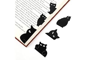Black Cat Bookmarks for Cat Lover Women