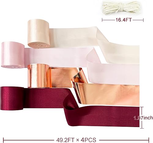 Miniatura 8 de Cinta de satén negra dorada y plateada de 65.7 pulgadas de ancho x 1.97 pulgadas de ancho, cinta plateada metálica dorada y negra para manualidades,