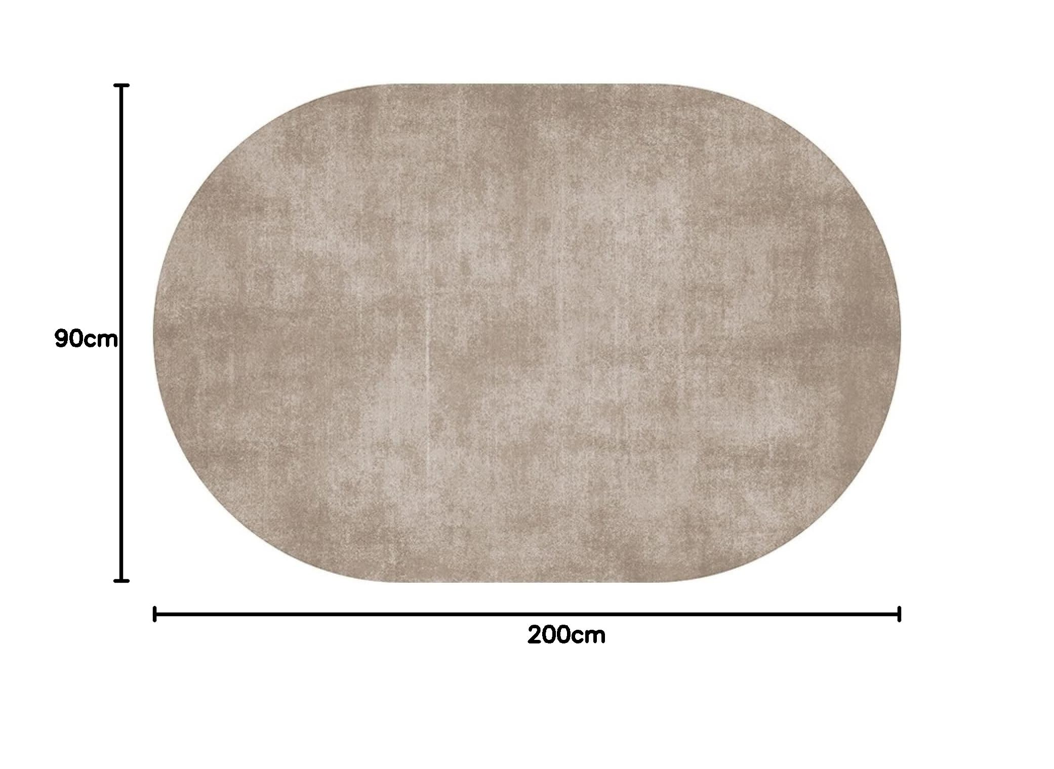 Tappeto Ovale Soggiorno Tappeti Grandi Dimensioni Salotto Moderno Cameretta Bimba Antiscivolo Lavabile Tappeti, Motivo cachi semplice,90 x 200 cm