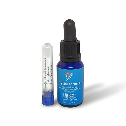 Carolyn's Facial Formulas Crystal Serum C, paquete de 3  Suero de vitamina C  Suero para limpiar la piel  Fabricado en Estados Unidos  Orgánico,