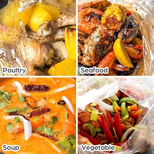 Miniatura 10 de Revestimientos para olla de cocción lenta (40 forros), forros para ollas de 13 x 21 pulgadas para 3 a 8 cuartos de galón, bolsas de cocina