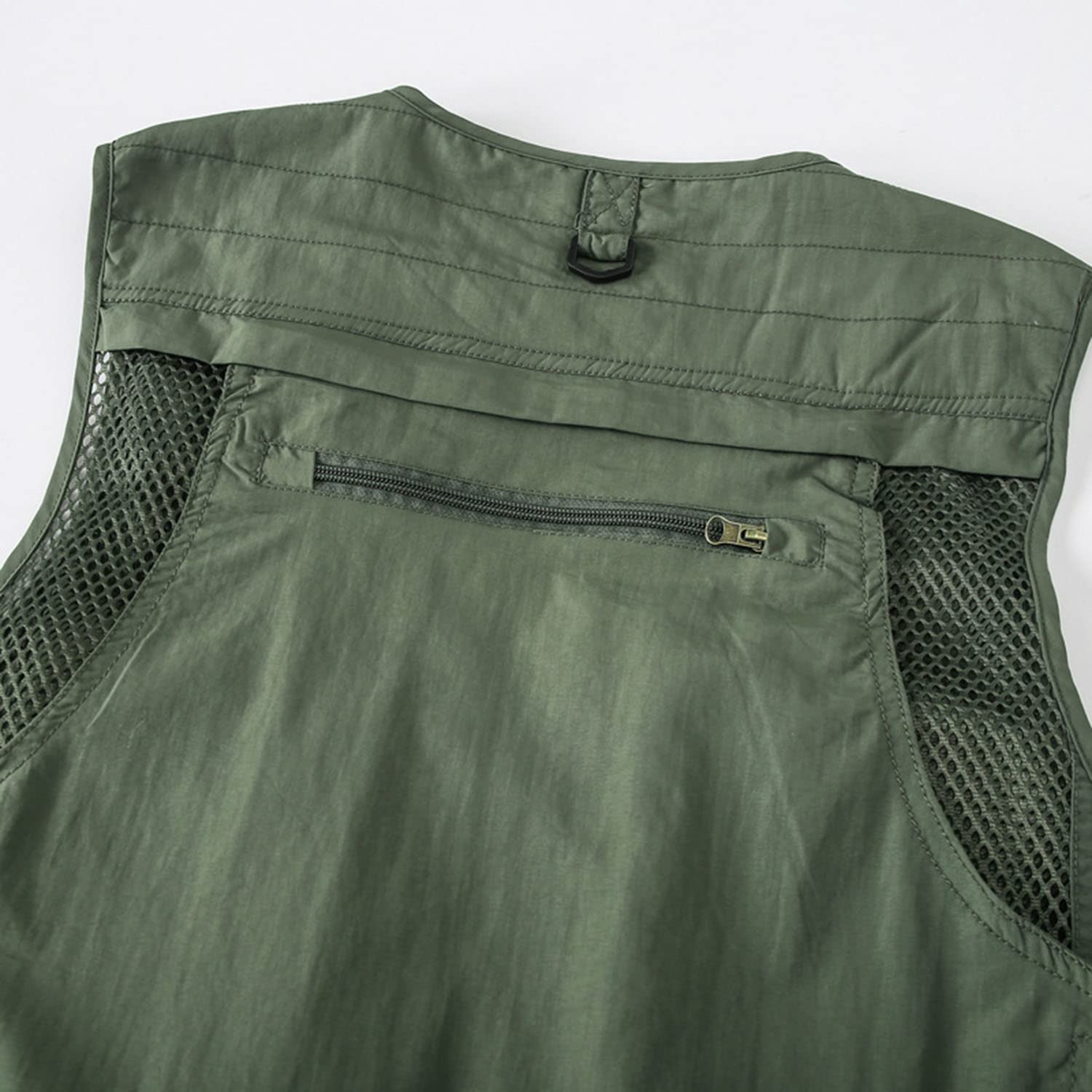 Chaleco Multibolsillos para Hombre Malla Transpirable Chaleco Exterior De Secado Rápido Chaleco De Pesca Multifuncional Chaqueta Casual