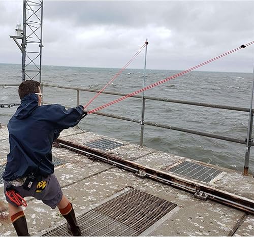 Miniatura 6 de Lanzador de globos de agua de 500 yardas de largo alcance, tirachinas gigantes para 2-3 personas, tirachinas de camiseta para adultos, tirachinas de