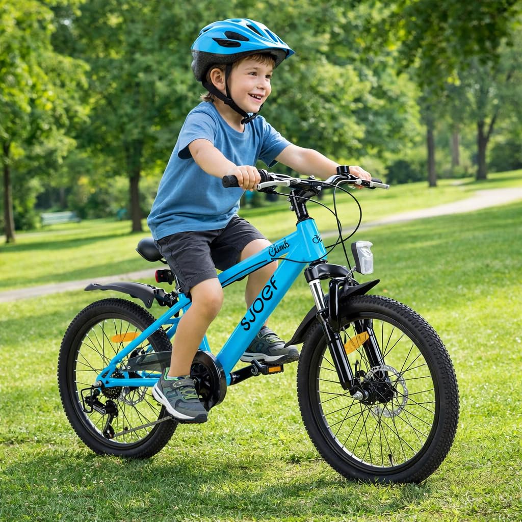 Climb Kinderfahrrad/Mountainbike 20 Zoll |Ab 6-8 Jahren | Kinder Fahrrad für Jungen/Jugend | MTB mit 6 Shimano-Gänge & Scheibenbremsen