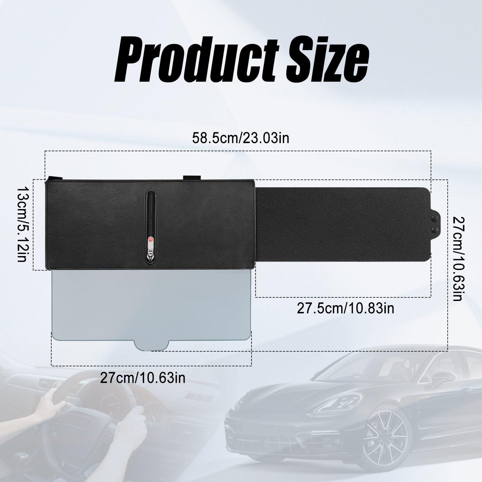 Extension De Pare-soleil Universelle Pour Voiture Et SUV - Panneau Rabattable Magnétique, Noir, Pour Conducteur Ou Passager
