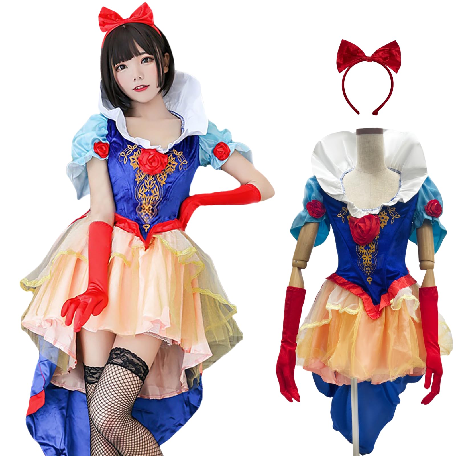 白雪姫　衣装　コスプレ Amazon.co.jp: [milky time] 白雪姫 コスプレ ハロウィン 衣装