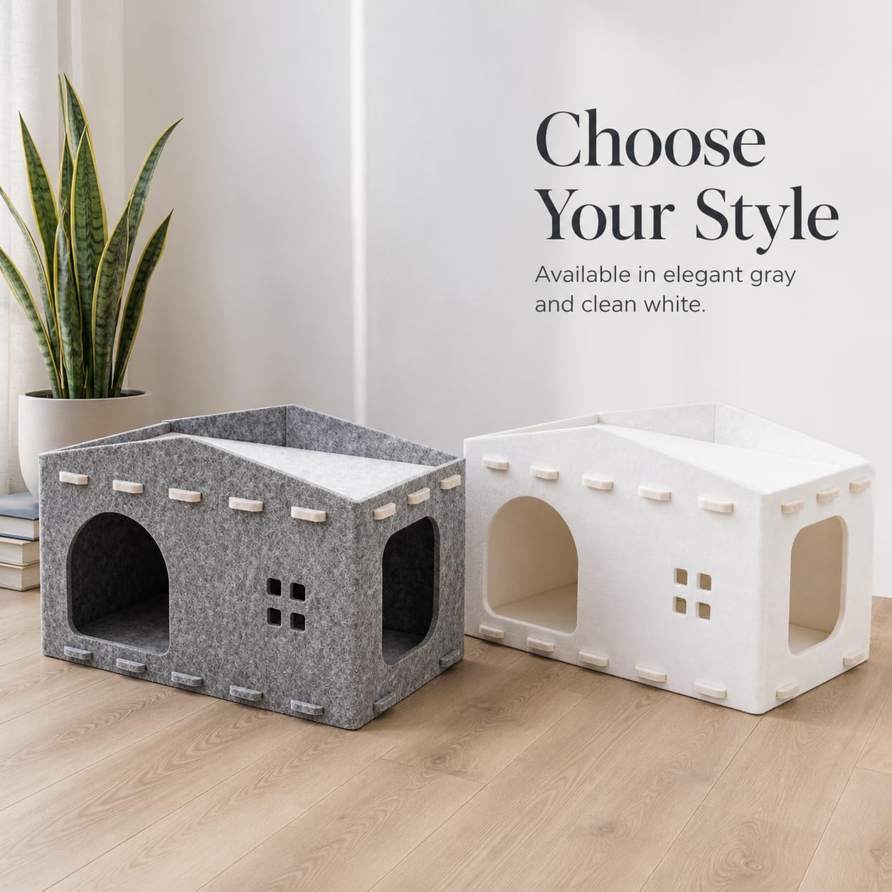 Maison pour Chat en Feutre, Tunnel | Conception modulaire, Meuble chat polyvalent, Pour le repos quotidien, Pour les passionnés