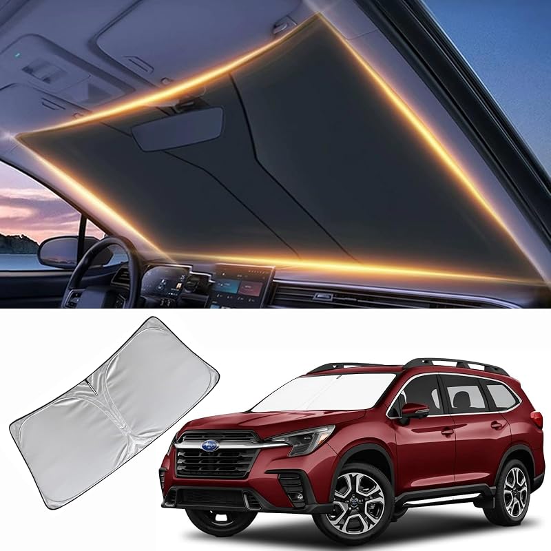 Protetor solar para para-brisa Subaru Ascent 2019 a 2026 LZYYQX dobrável com bolsa