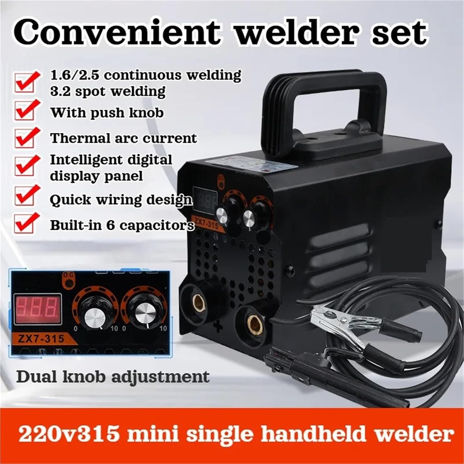 Portable Inverter Welder, Home Small Welding Machine Smart Micro Copper Palm Portable Mini High Power Electric Set