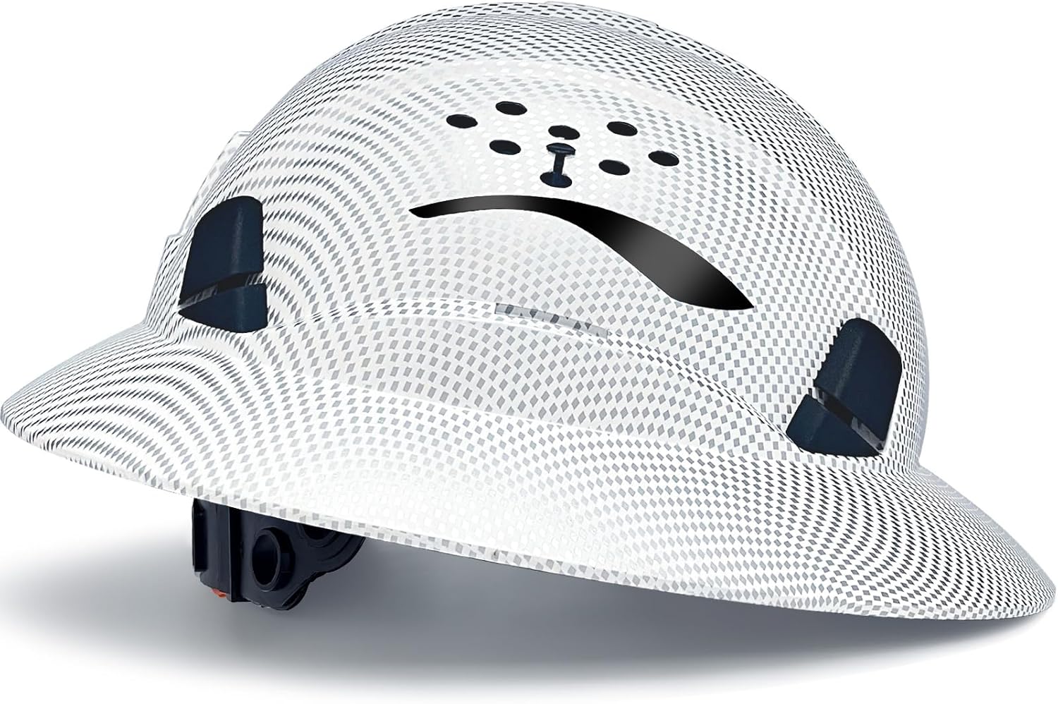 Full Brim Hard Hat Vented Construction Safety Helmet Industrial Work Hardhat for Workers 6 Point Adjustable Ratchet Suspension OSHA Approved