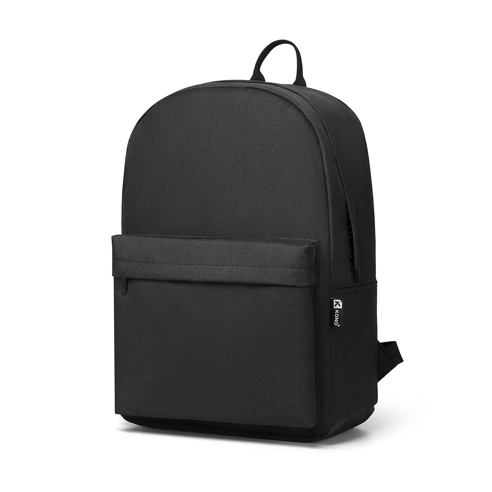 Kono Children's Backpack School Bag for Boys and Girls Lightweight Rucksack for Teenagers Students Bookbag Travel Casual Daypack Women Men (Black)