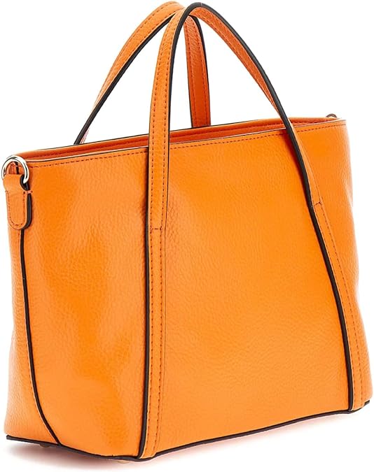 GUESS Levia Mini Satchel Tangerine, Tangerine, One size