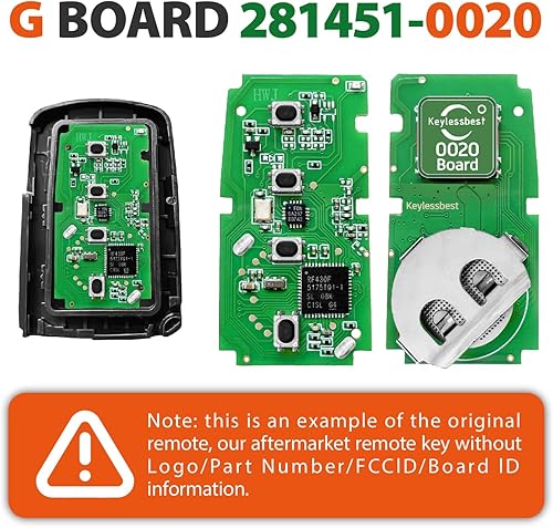 Miniatura 4 de Control remoto de entrada sin llave HYQ14FBA 314.3MHz 4 botones de repuesto para Toyota Rav4 2013-2018