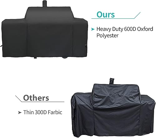 Miniatura 5 de i COVER Cubierta de parrilla para Oklahoma Joe's Longhorn Combo de carbón para ahumador y parrilla, resistente al agua para patio al aire libre,