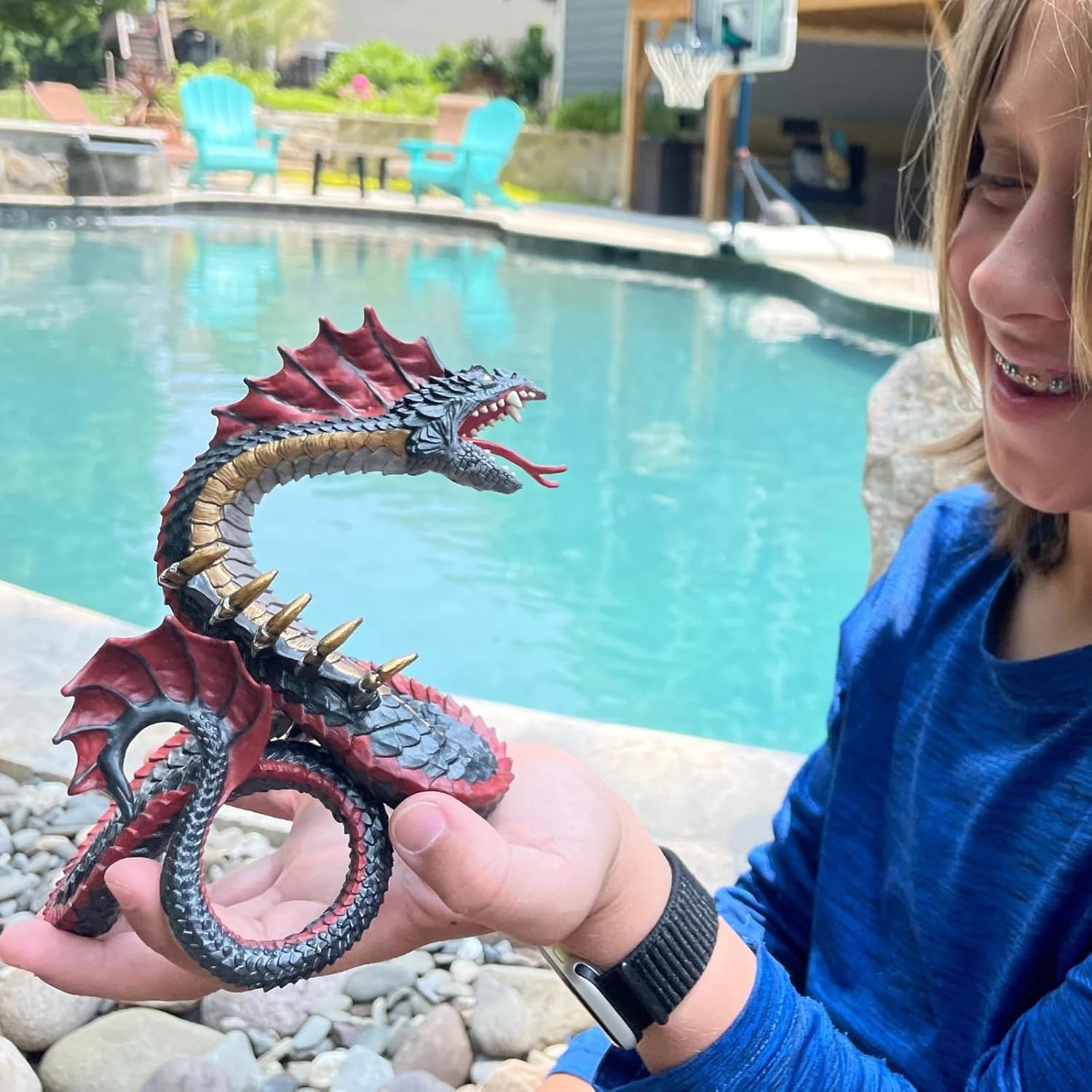 Safari Ltd. Mythical Basilisk Figurine – 5.5" Mythical Serpent Model Figure– Imaginative Toy for Boys, Girls, & Kids Ages 3+ - Image 2