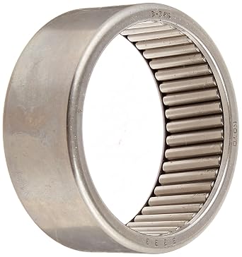 Koyo B-3416 Needle Roller Bearing, Full Complement Drawn Cup, Open, Inch, 2-1/8" ID, 2-1/2" OD, 1" Width, 3100rpm Maximum Rotational Speed
