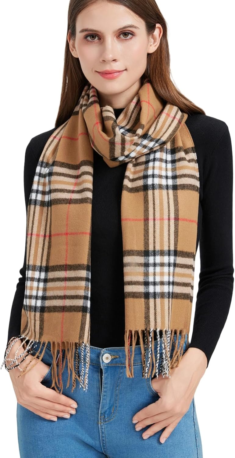 Nonakgado Plaid Scarf for Women and Men-Fall Winter Classic Tartan Checkered Plaid Scarves - Image 2