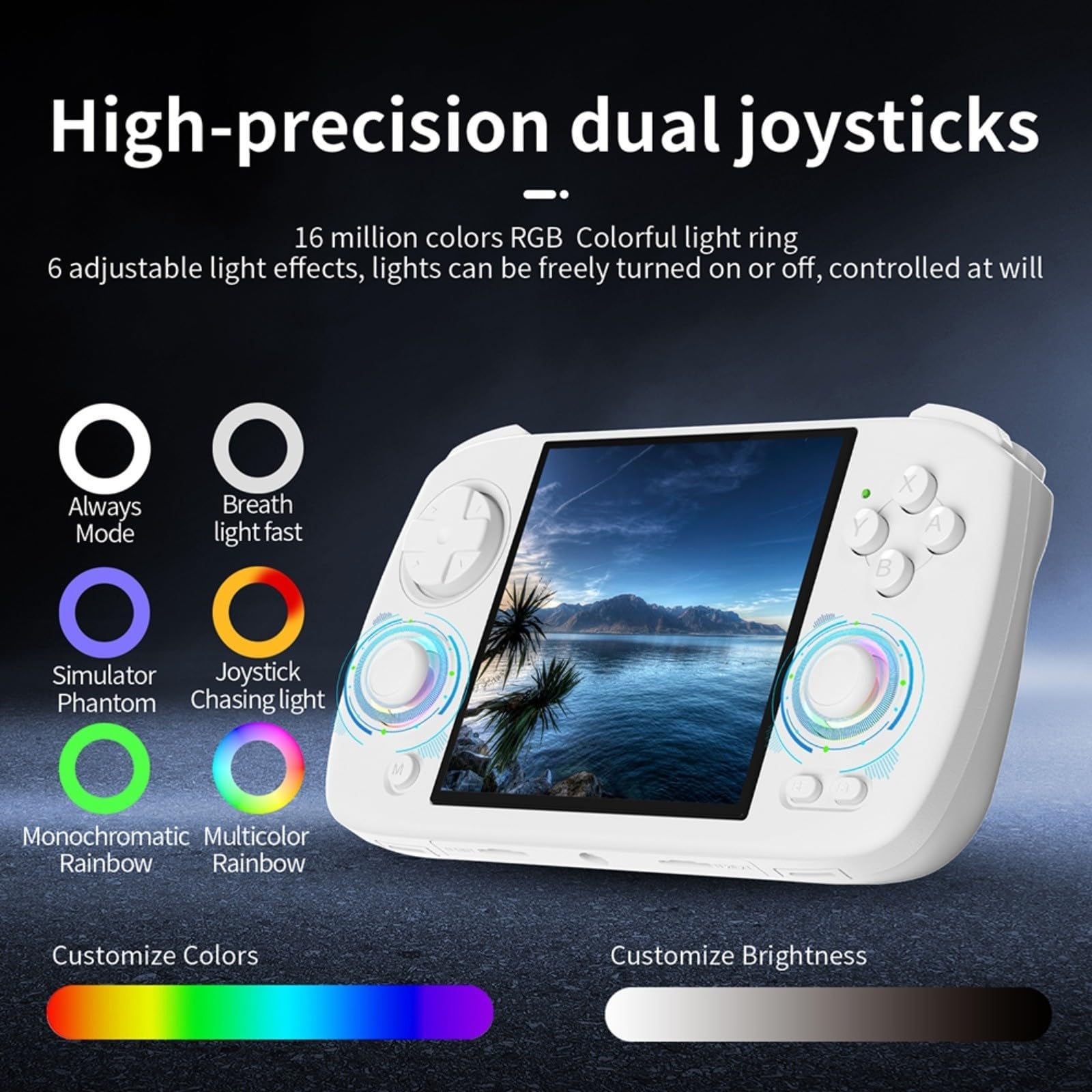 Console Portatile RG Cubexx Retro, 8000+ Giochi Integrati, Schermo IPS da 3,95 Pollici 720*720, WiFi 2,4G/5G e Bluetooth 4.2, Joystick RGB LED a 16 Milioni di Colori, Batteria da 3800mAh (nero)