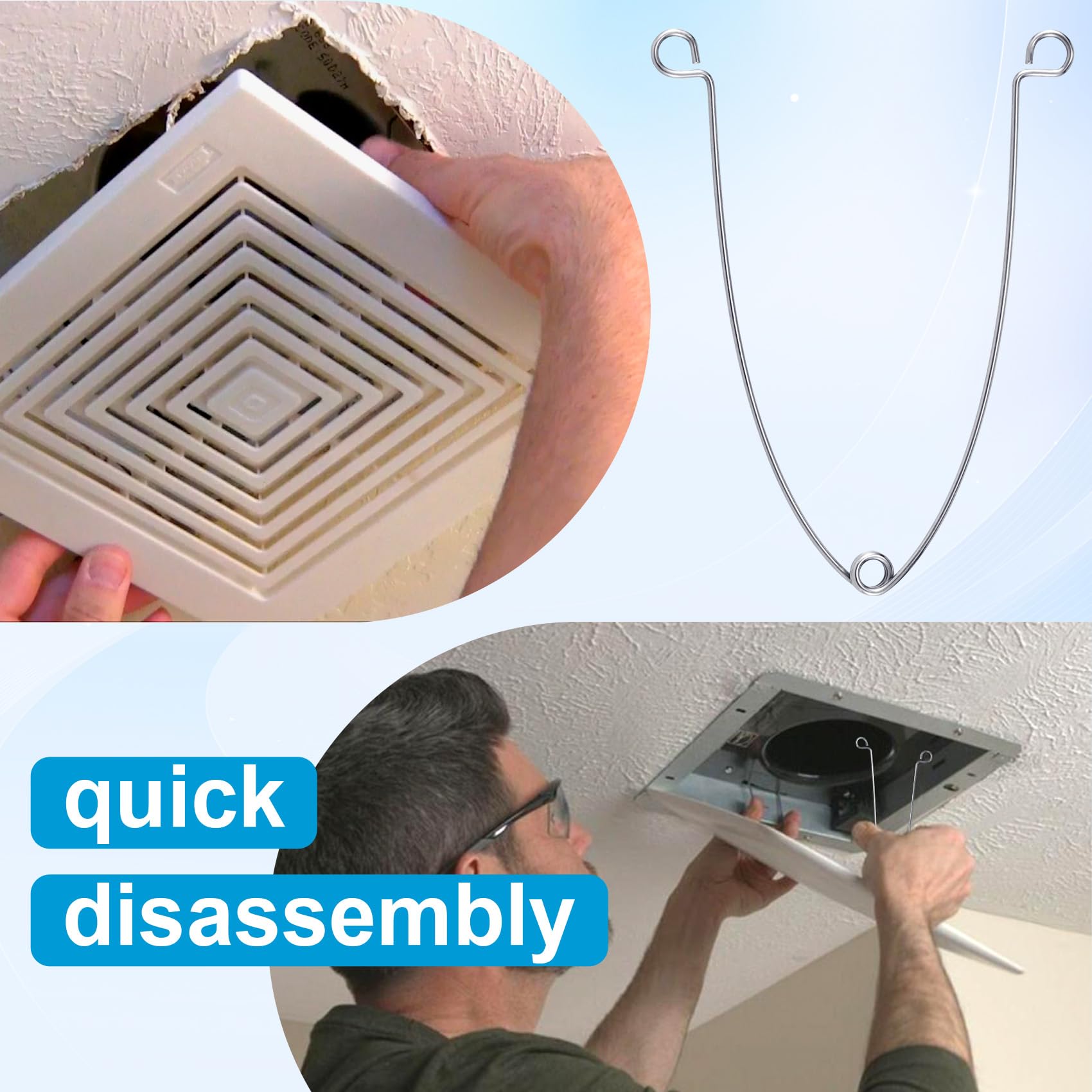 Isslly Federklemmen Für Einbauleuchten – 7 Stück, Edelstahl, 11,8 Cm Lang, Für Deckenlampen & Ventilatoren