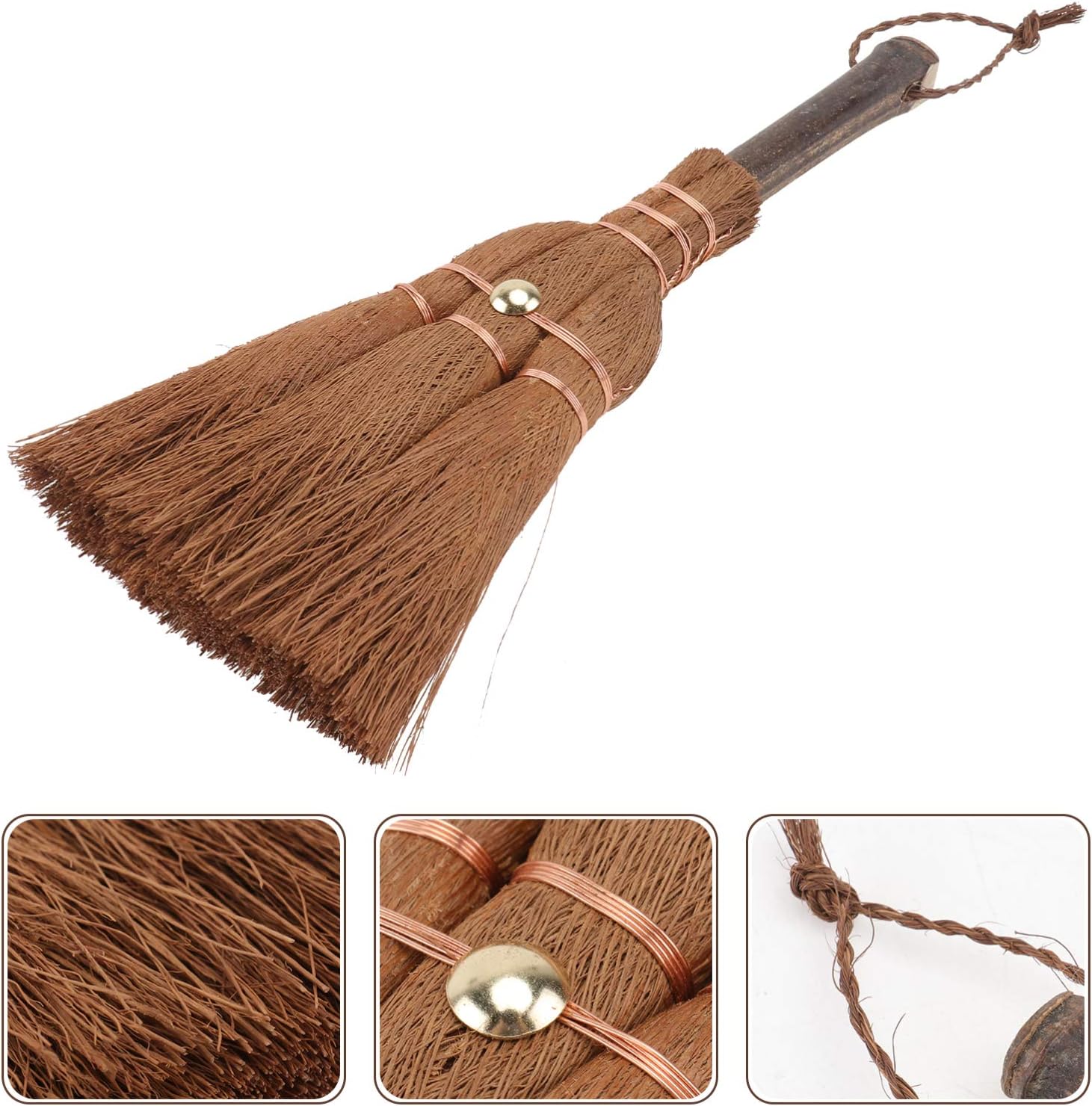 YARNOW Palm Broom Mini Natural Whisk Broom Desk Cleaning Brush Computer Keyboard Broom Tea Cup Duster for Home, Brown, 24x8cm, 81SDD171155OV51O8EI : Health & Household