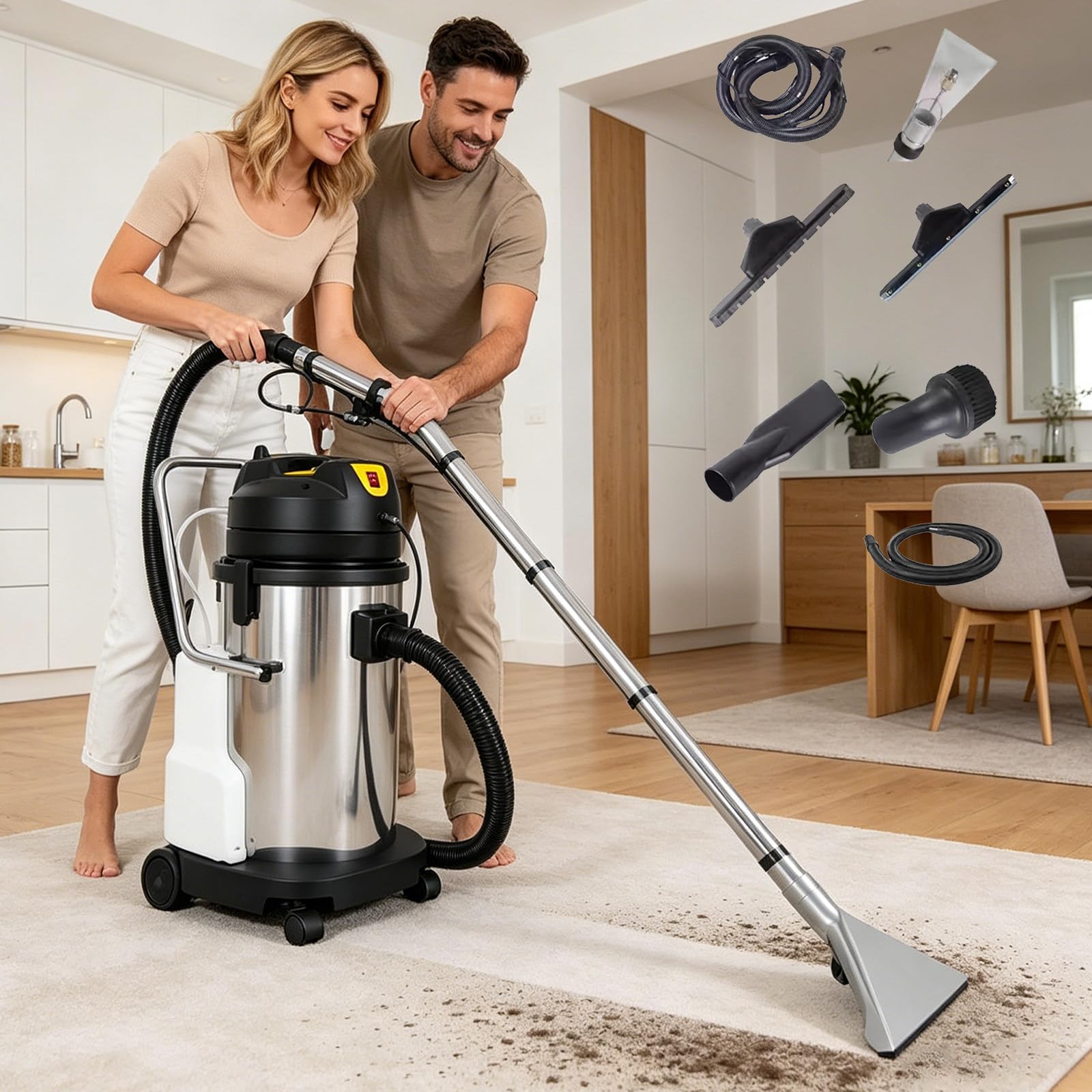 Commercial Carpet Cleaner Machine, Floor Cleaner for Home & Commercial 80L