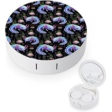 Contact Lens Cleaner Lovely Axolotls Axolotl Travel Size Portable Contact Case with Mirror Solution Bottle