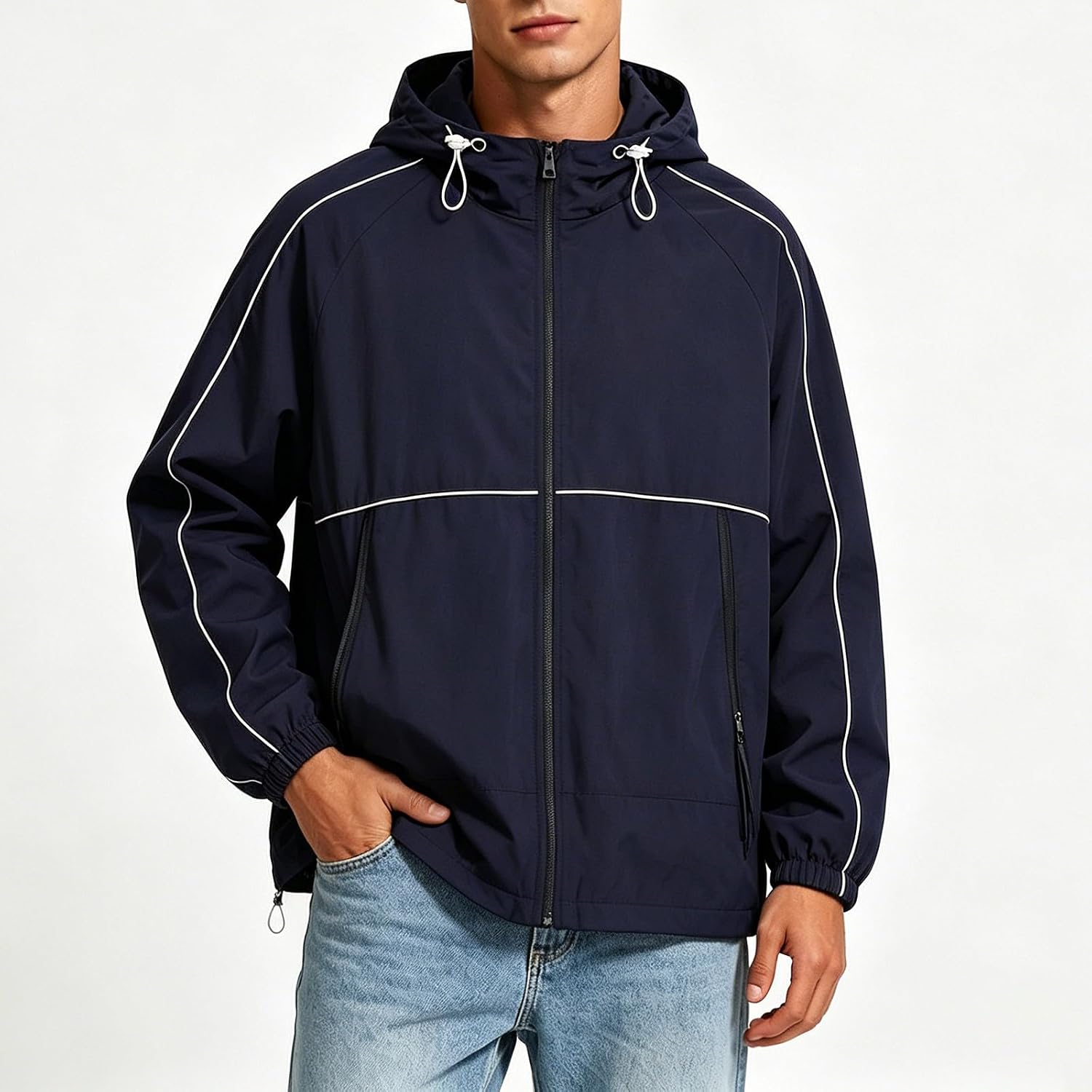 Cambkatl Men's UPF 50+ Sun Protection Lightweight Hoodie Jackets Loose Full Zip Summer Thin Long Sleeve Fishing Shirts